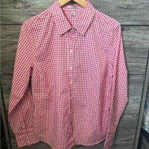 Dalia Collection Pink Gingham Women Shirt